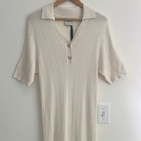 Varley Andrea Knit Maxi Dress White NWT - Picture 5 of 14